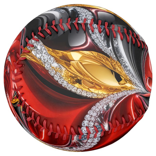 Balle de softball avec design de couleurs allemand (Devant gauche)