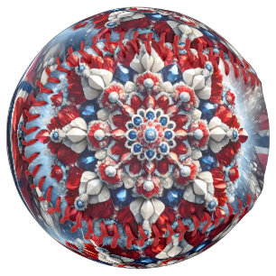 Balle de softball avec Norvège Couleurs Design