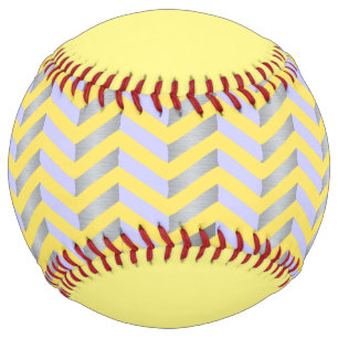 Balle De Softball Base-ball géométrique Jaune Personnalisé