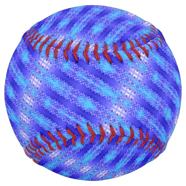 Balle De Softball Bleu Gris (Devant)