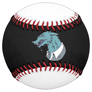 Balle De Softball Blue Werewolf softball noir et blanc