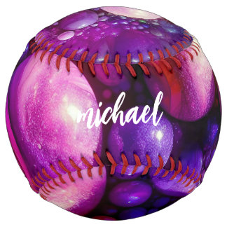 Balle De Softball boules de pierres mauve softball