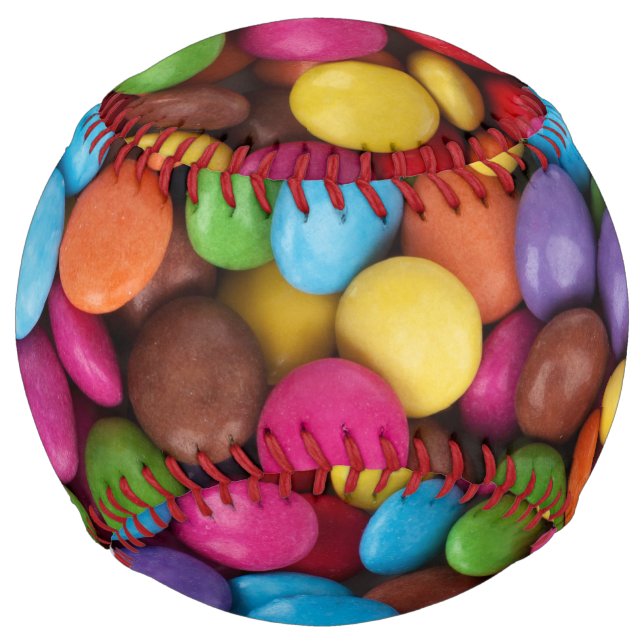 Balle De Softball boutons chocolat (Devant)