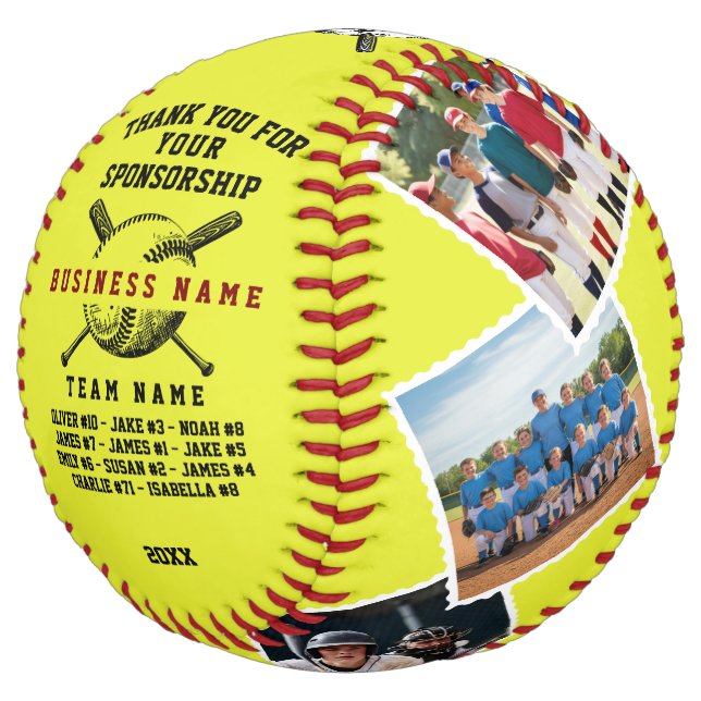 Balle De Softball Cadeau de Merci de commanditaire personnalisé avec (Incliné)