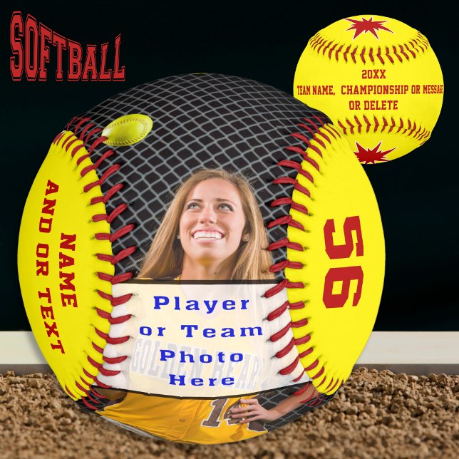 Balle De Softball Cadeaux seniors personnalisés pour les joueurs de  (Personalized Softballs. Awesome, Senior night softball gifts or personalized softball team gifts. )