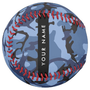 Balle De Softball Camouflage bleu marine Votre nom Personnalisez