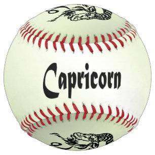 Balle De Softball Capricorne la Chèvre de Mer Zodiaque Vert