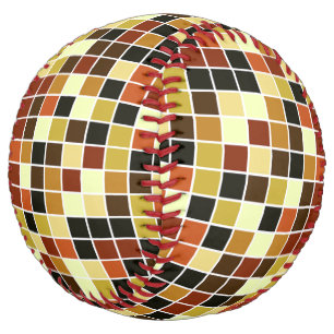 Balle De Softball Carreaux de piscine, Carreaux de mosaïque Brown, M