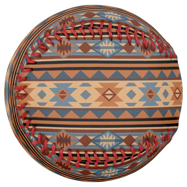 Balle De Softball Conception sud-ouest Adobe Grey Brown Tribal Motif (Devant gauche)