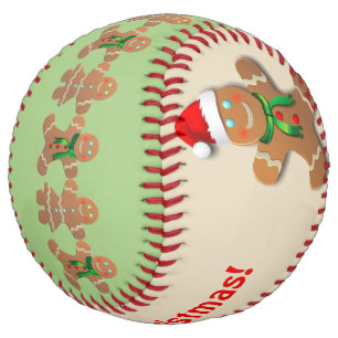 Balle De Softball Cookies en pain d'épice célébrant Noël