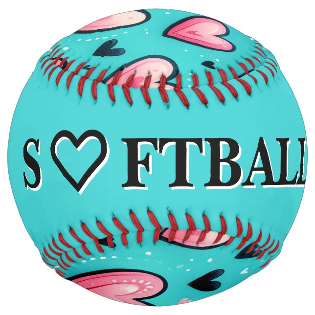 Balle De Softball Cotton Candy Love (personalize) (Dos)