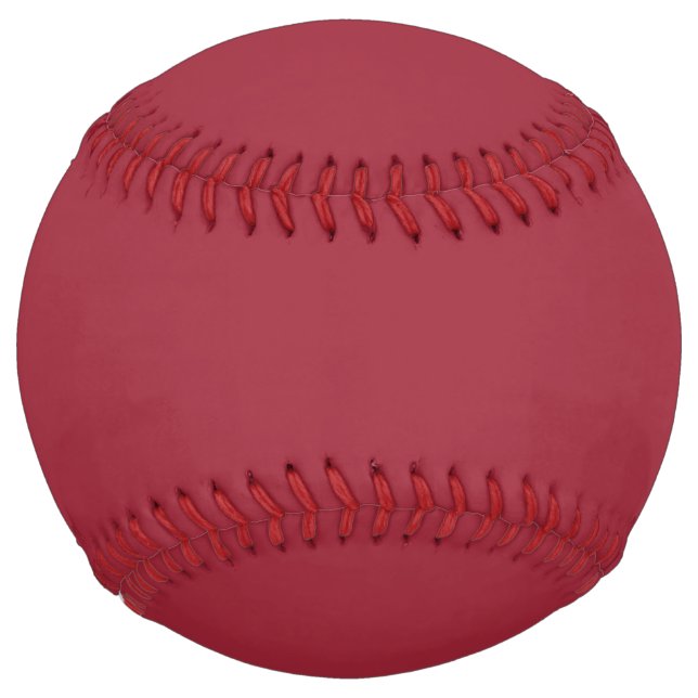 Balle De Softball Couleur cardinale moyenne rouge solide (Devant)