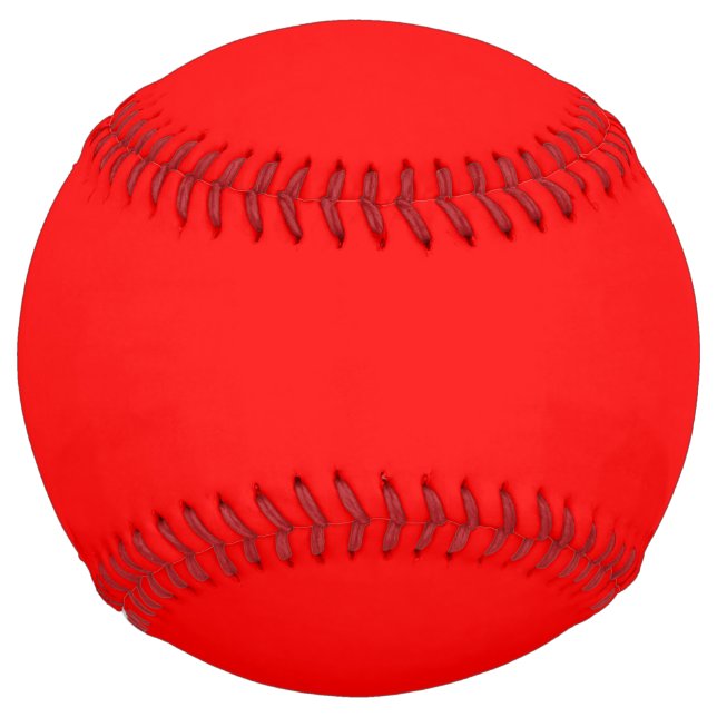Balle De Softball Couleur solide rouge | Classique | Élégant | tenda (Devant)
