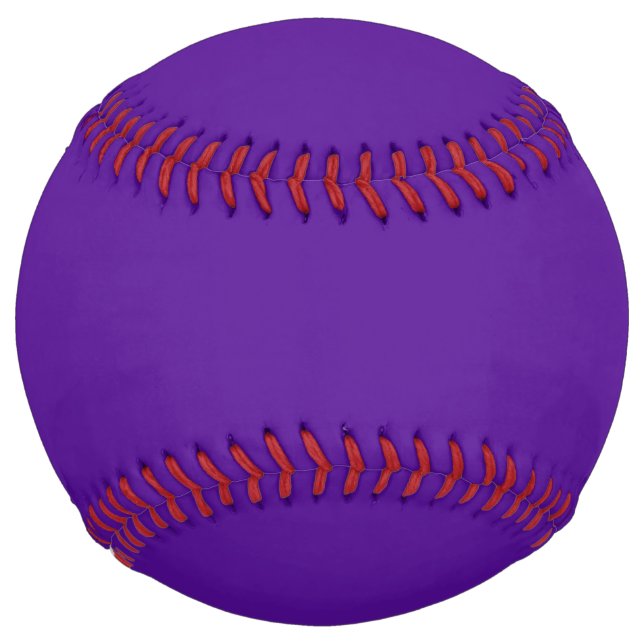 Balle De Softball Couleur solide violet riche en couleur (Devant)