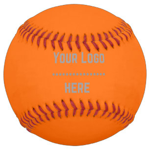 Balle De Softball couleur unie  néon orange - votre  logo
