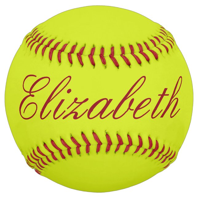 Balle De Softball Créer votre propre nom Monogramme Message (Devant)