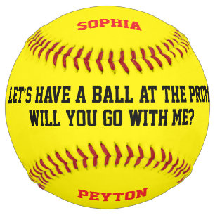 Balle De Softball Demande en mariage au retour au pays Demande en ma