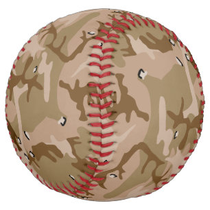 Balle De Softball Dessin de camouflage du désert avec des cailloux,