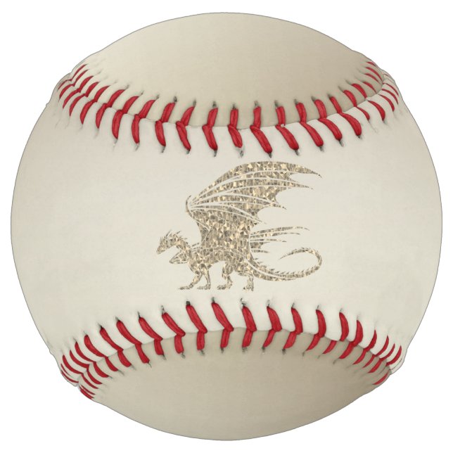 Balle De Softball Dragon de mosaïque Extraordinaire Golden (Devant)