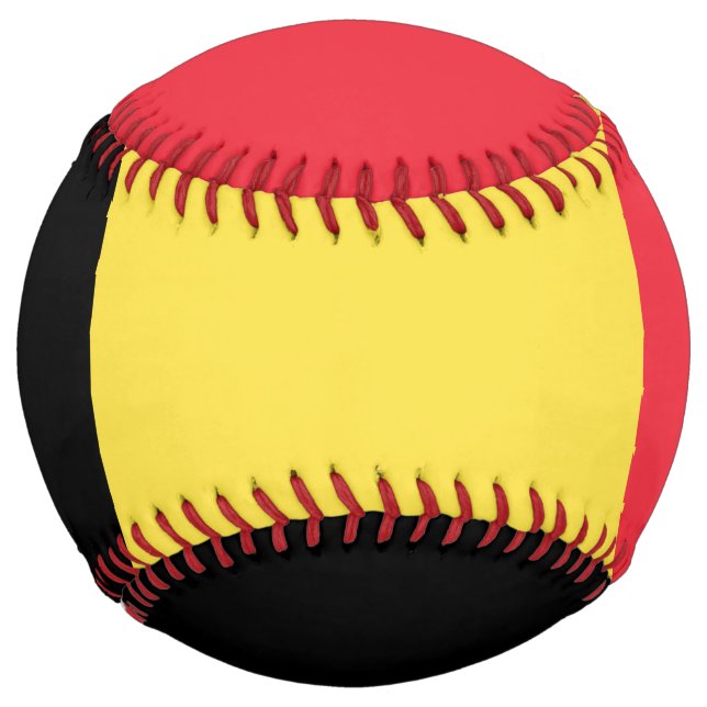 Balle De Softball Drapeau de la Belgique (Devant)