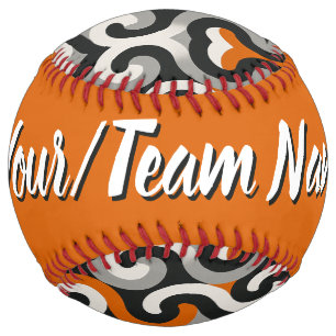 Balle De Softball Équipe Orange (personnaliser)
