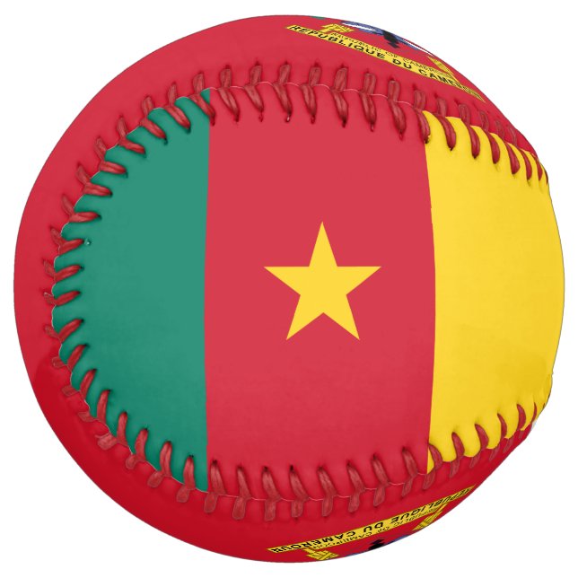 Balle De Softball Feel the heartbeat of Cameroon in every stitch! (Devant gauche)