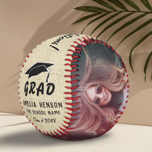 Balle De Softball Félicitations rustiques Grad Grad Grad Grad Gradua (Créateur téléchargé)