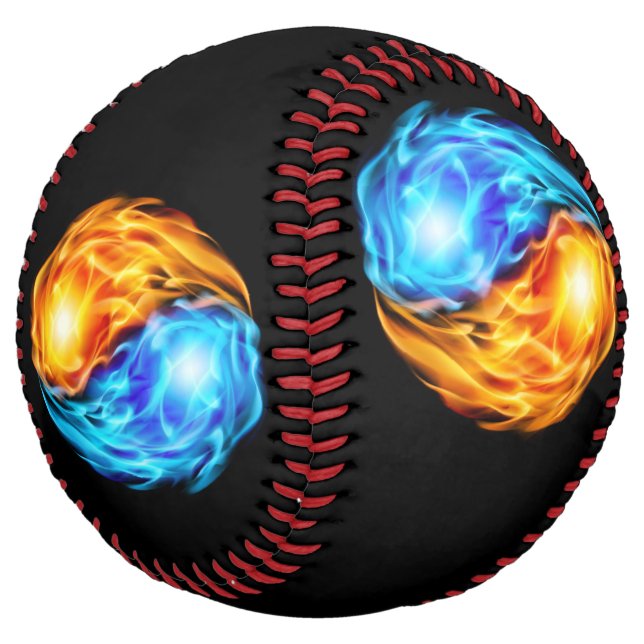 Balle De Softball Flames jumelles (Incliné)