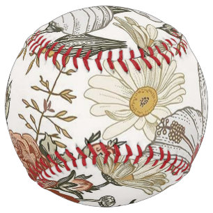 Balle De Softball Fleurs magnifiques