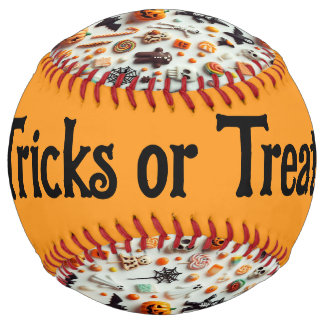 Balle De Softball Friandises d'Halloween (Des friandises ou un mauva