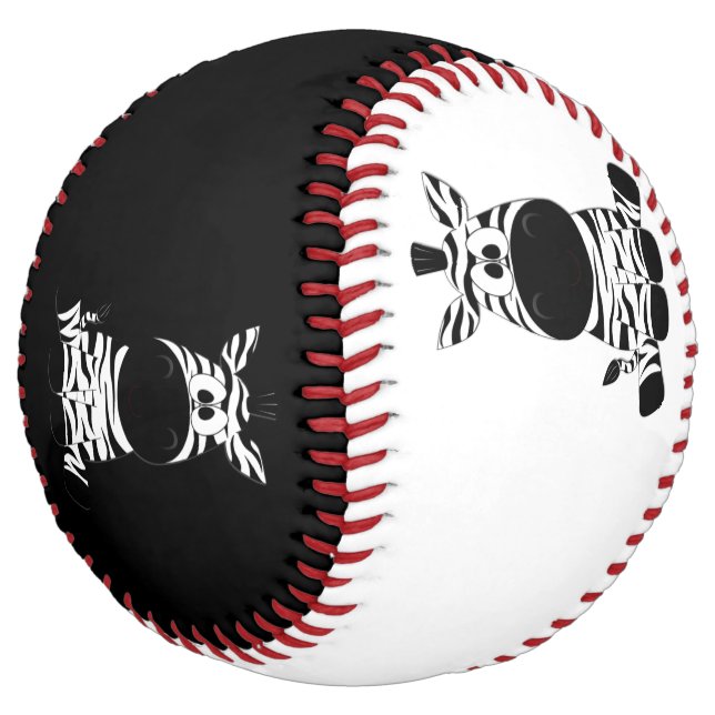 Balle De Softball Goofy Zebra (Incliné)