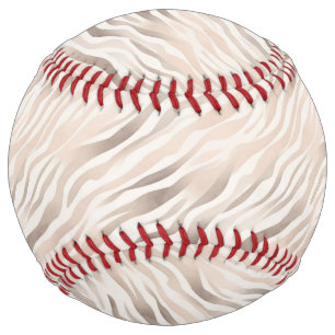 Balle De Softball Impression animal zèbre rose champagne
