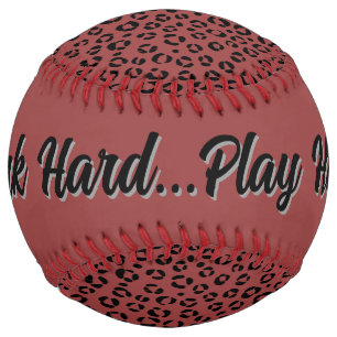 Balle De Softball Impression Animale Bourgogne (personnaliser)