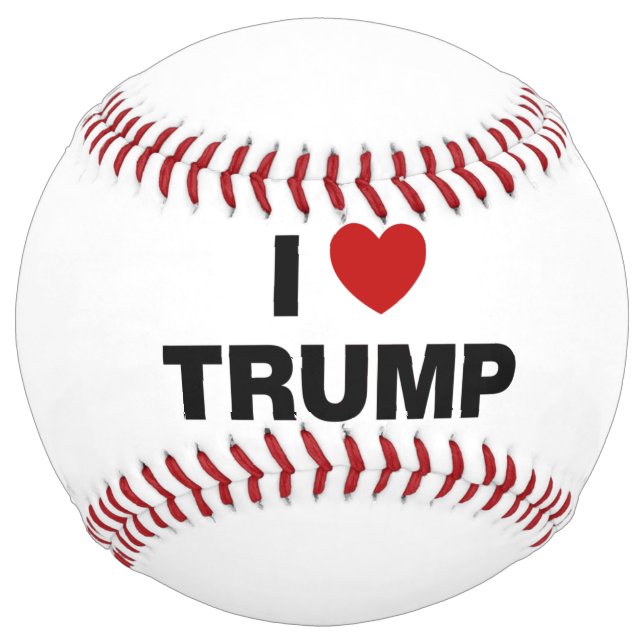 Balle De Softball J'aime Trump (Devant)