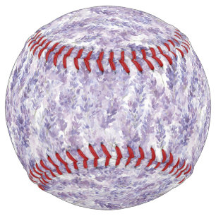 Balle De Softball Jolies Fleurs Lavande