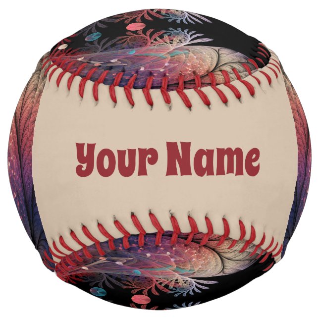 Balle De Softball Jonglage Abstrait Imaginaire moderne Nom fractal (Devant)