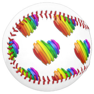 Balle De Softball Le cœur sculptural tridimensionnel de SlipperyJoe 