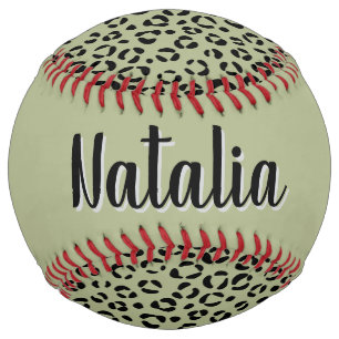 Balle De Softball Léopard Sage (personnaliser)