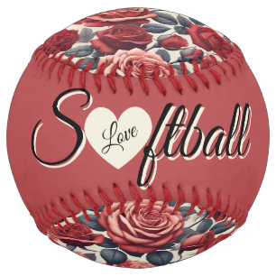 Balle De Softball Les roses sont rouges