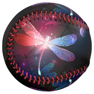 Balle De Softball libellule rouge brillante