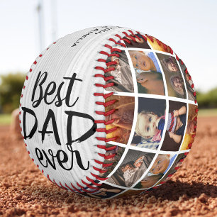 Balle De Softball Meilleur Papa de tous les temps Collage de 6 photo