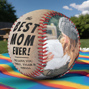Balle De Softball Meilleure Maman Rustique Ever 2 Collage de Photos 
