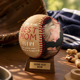 Balle De Softball Meilleure Maman Rustique Fête des Mères 2 Photo 