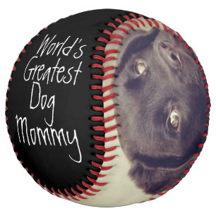 Balle De Softball Mondes personnalisés Meilleur Chien Maman Fête des