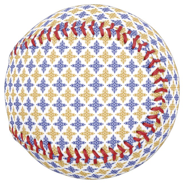 Balle De Softball Motif de fleurs (Devant droit)