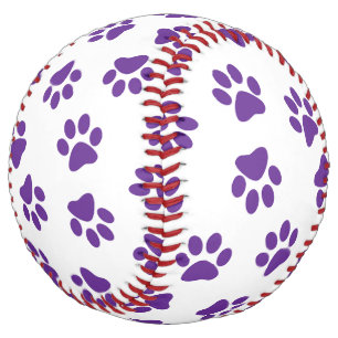 Balle De Softball Motif De Pailles, Pailles De Chien, Pailles De Pur