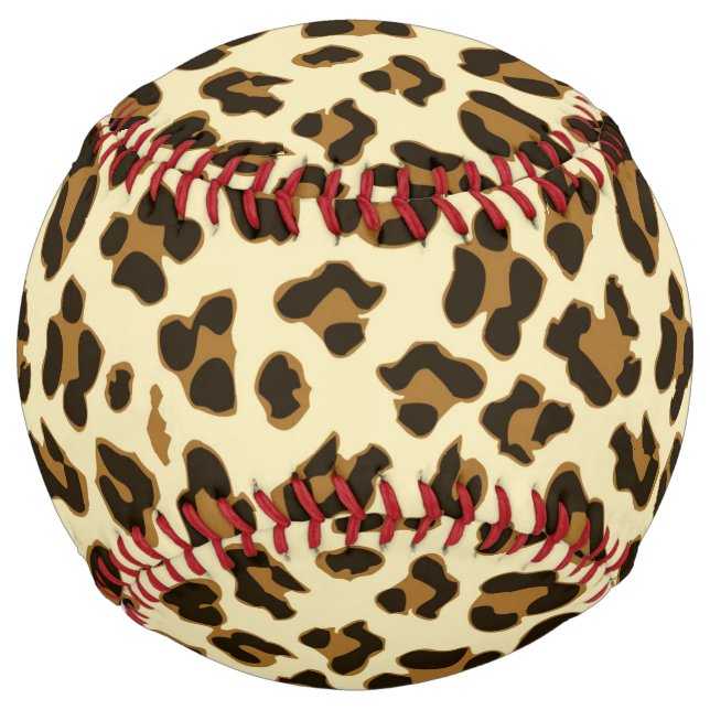 Balle De Softball Motif Leopard élégant (Devant)