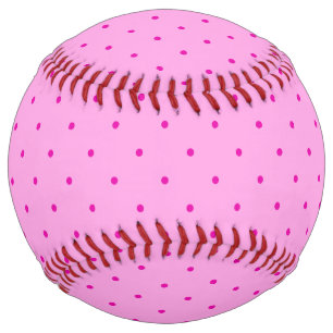 Balle De Softball Motif Pois minuscule rose sur rose clair