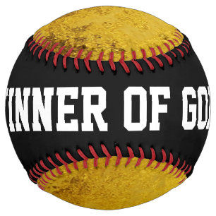 Balle De Softball Motif PURE FEUILLE D'OR + votre texte / photo