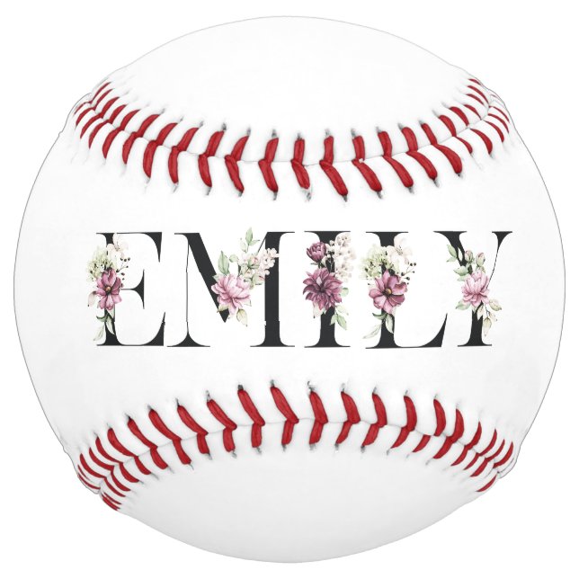 Balle De Softball Nom Emily (Devant)